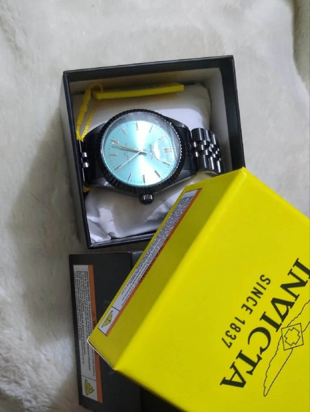 Invicta Black With Blue (Tiffany Style Dial New With Tags